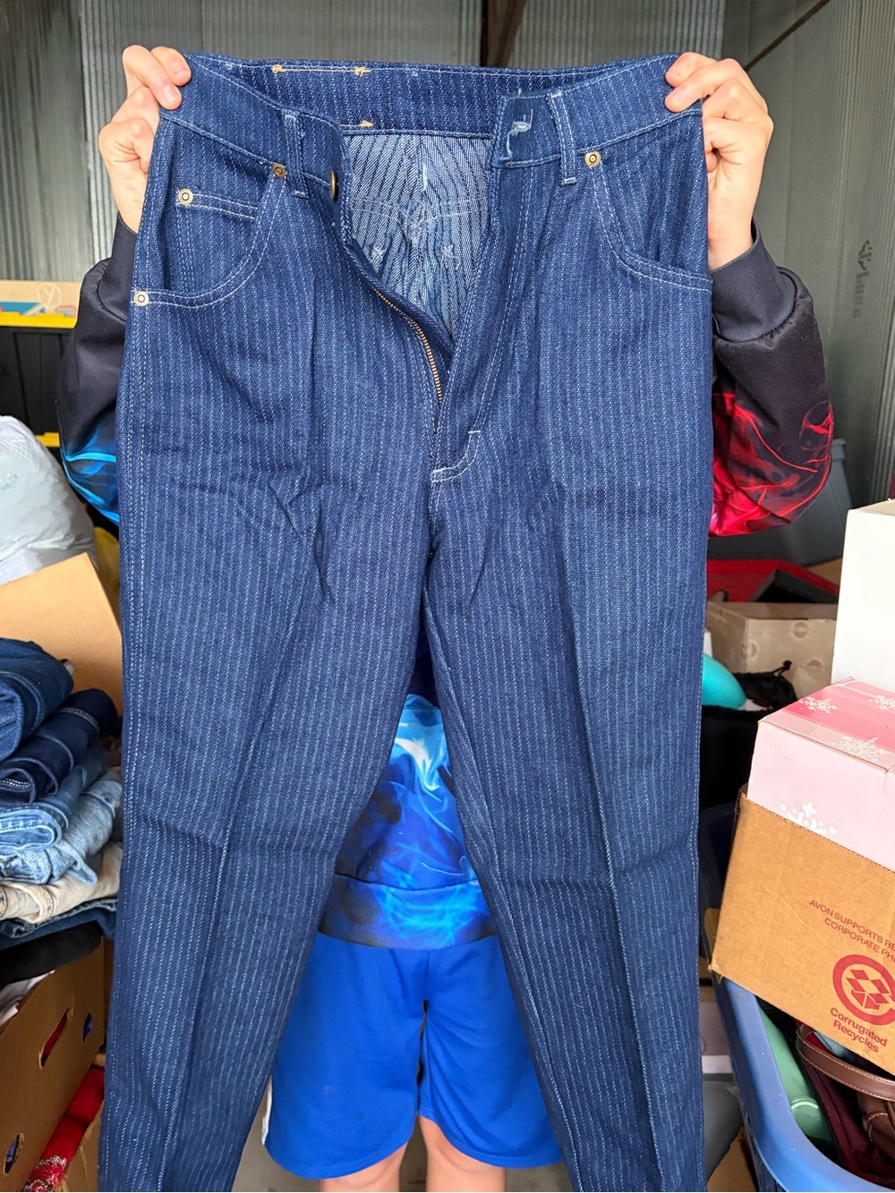 Women’s Vintage Lee Pin-Striped Jeans. Size 8. Never Worn